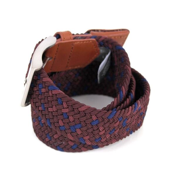 Gentlemen's Hardware BROWN LEATHER MULTICOLOR ELASTIC CORD MEN'S BELT 30-40 (B54 - Picture 3 of 14